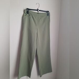Zac & Rachel Pants Women 8 Green Wide Leg Elegant Preppy Office Versatile Dinner